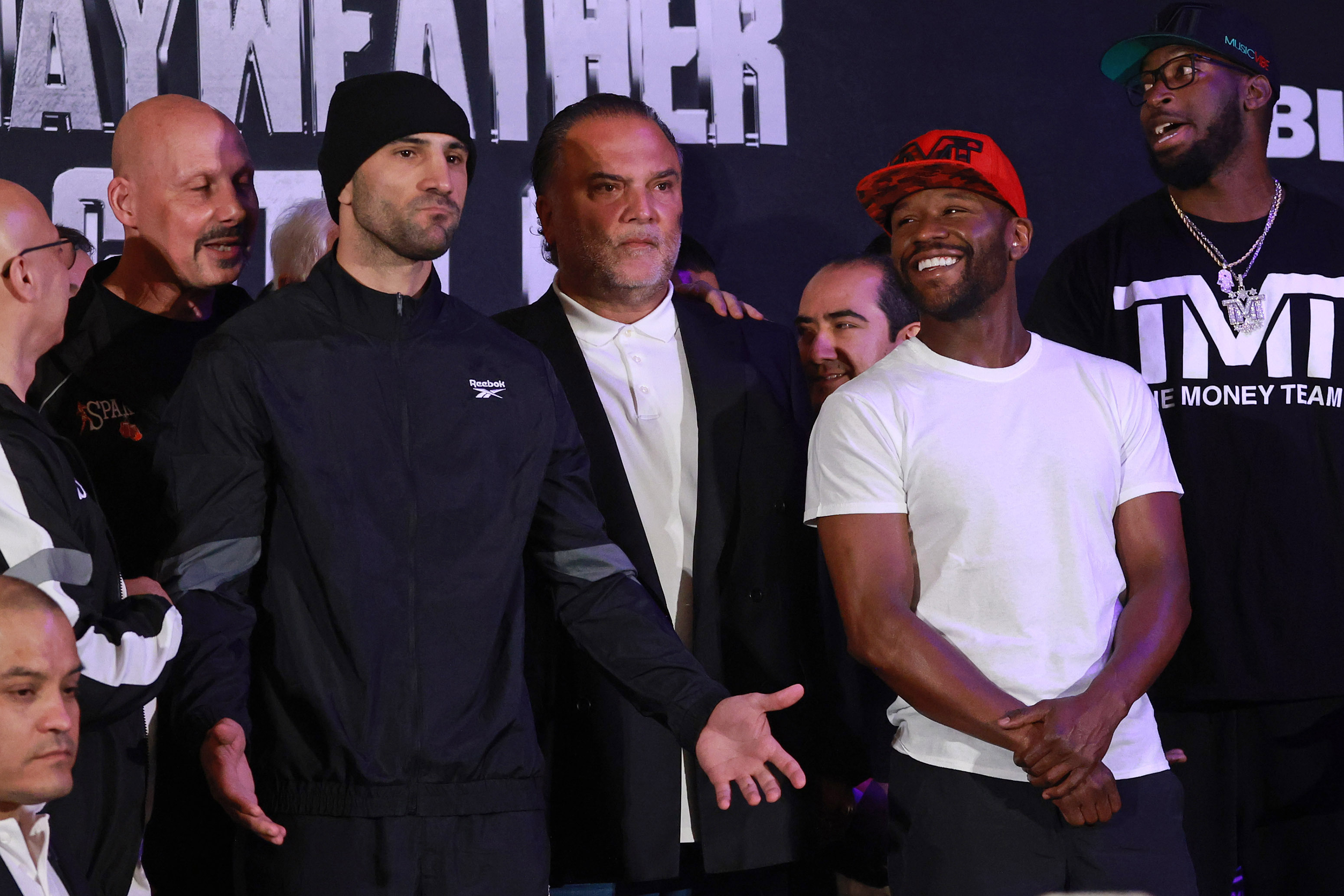 Ceremonial weigh-in ahead of Floyd Mayweather v John Gotti III in Mexico